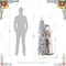 Glitzhome® 4FT Oversized Christmas Woodland Santa with 5FT Lighted Flocked Artificial Christmas Tree
